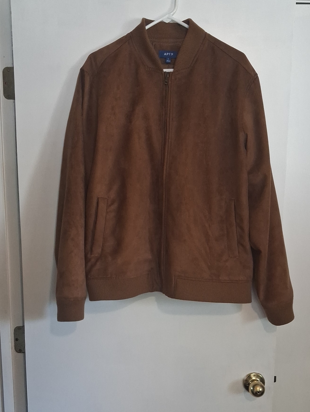 Apt. 9 Brown Suede-Style Bomber Jacket